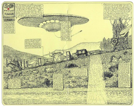 A drawing by Moon Hoon of the Seoul-based firm&nbsp;Moonbalsso. Several other works by the&nbsp;iconoclastic Korean architect&nbsp;are on display in the 2015 Chicago Architecture Biennial.