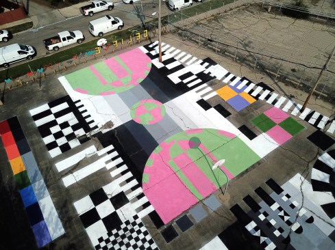 Cover the Grid spans a 16,000-square-foot basketball court and playlot