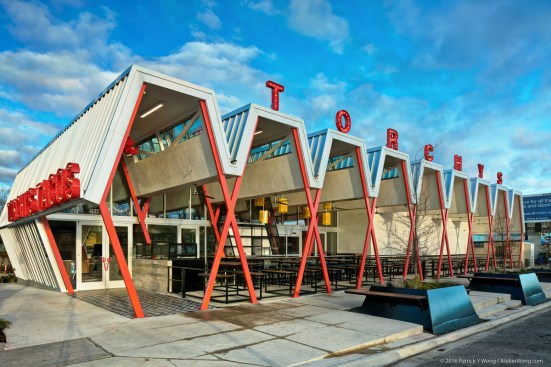 Torchy’s Tacos on SoCo designed by Chioco Design with steel fabrication and construction by The Salinas Group.
