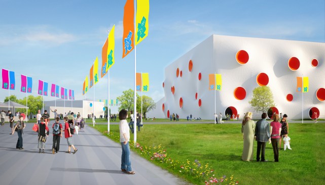 A rendering of the Royal Artillery Barracks.