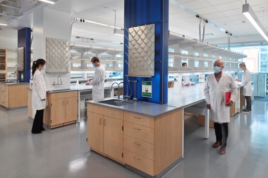 Natural light fills research spaces