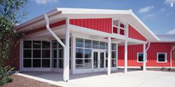 Women's Eastern Reception, Diagnostic and Correctional Center, Vandalia, Mo. This facility houses all security and custody levels of women inmates in the state of Missouri. HOK gave it a residential look and feel, with visiting areas both outside and inside and small suites for family visits.