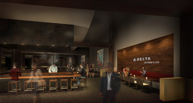 Inside the Delta Sky360 Club. (March 11, 2015)