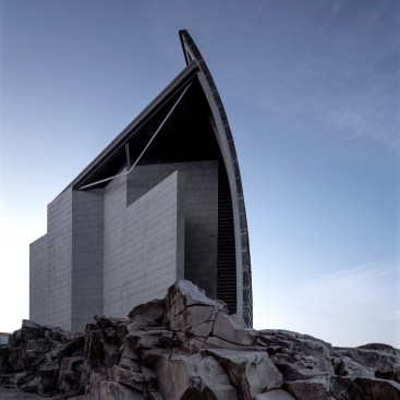 Domus—Interactive museum of Man (1995) in Galicia, Spain, designed by Arata Isozaki, Hon. FAIA, and César Portela