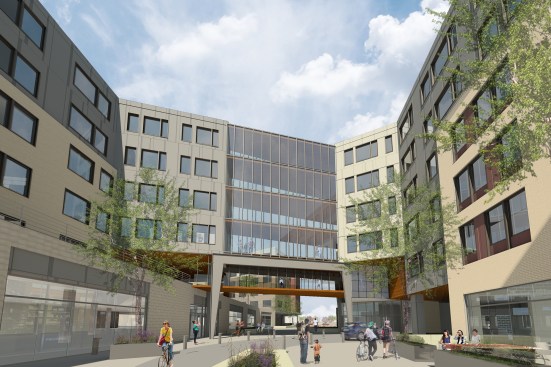 Dot Block, in Boston, proposes a whole city block of mixed-use development.