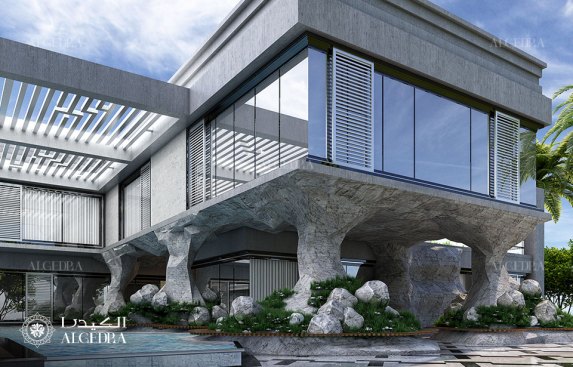 Luxury villa facade design