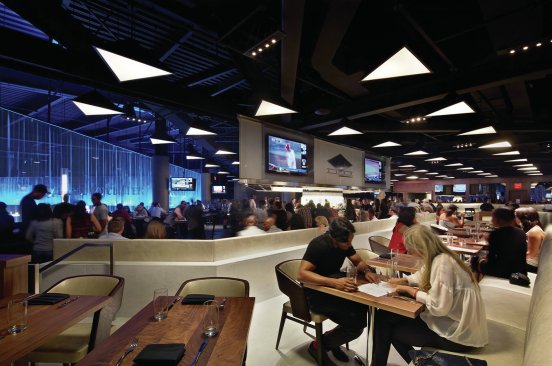 View of the concessions area outside the arena.