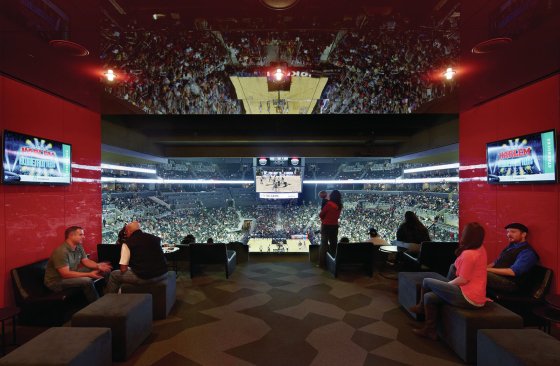 Luxury box interior.