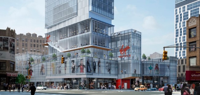 Virgin Hotel Podium Rendering
