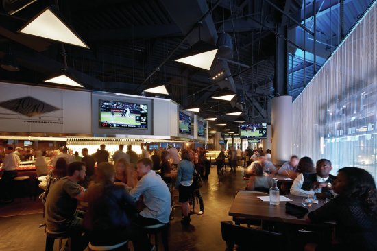 View of the concessions area outside the arena.