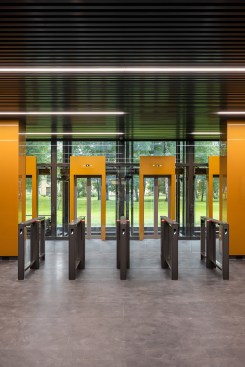Detail facade made of Corten steel