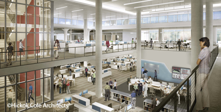 A 90000-square-foot newsroom will house NPR's broadcast operations.