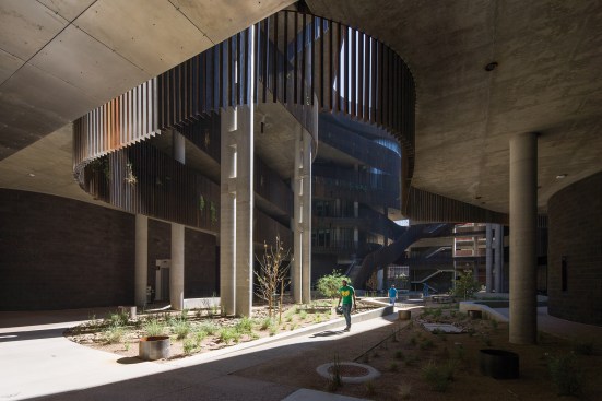 View into courtyard from west entrance
