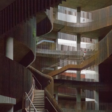 Staircase in courtyard