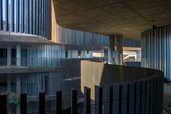 View of open-air walkways