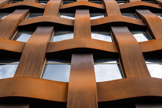 Busstation and facade made of Corten steel