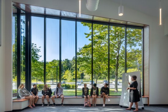 The building is designed to weather Erie, Pennsylvania's intense winters.