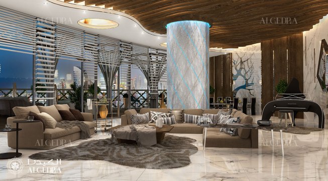 Penthouse sitting area design
