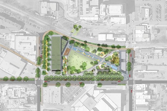 Site plan for the Fayetteville Cultural Arts Corridor