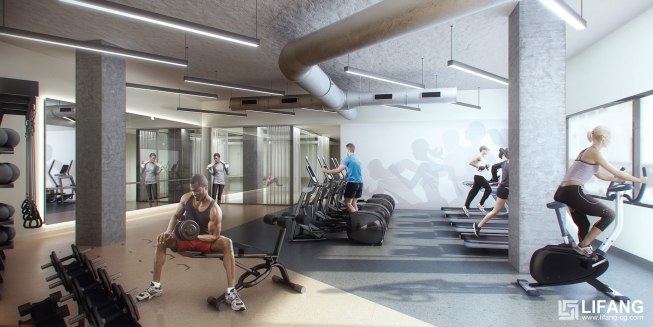Excercise center rendering