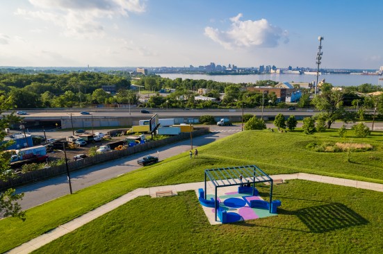 The space overlooks the entire city of Baltimore.