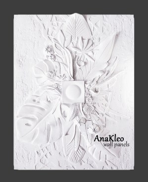 Gypsum wall decor panel. Interior accent wall panels. Bas relief