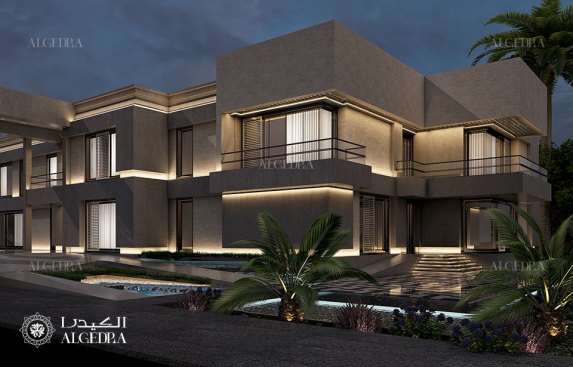 Luxury villa landscape and outdoor