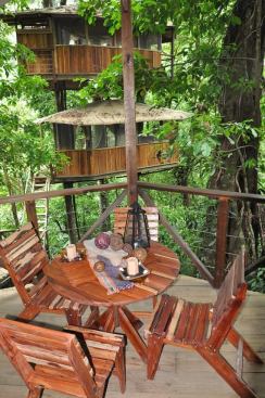 A dining gazebo at Finca Bellavista.&nbsp;