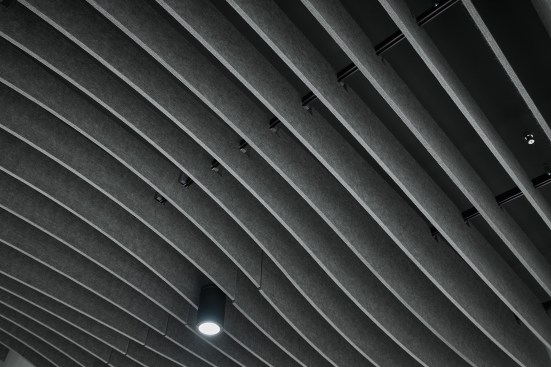 Feltworks Blades in Ebbs & Flows, by Armstrong Ceiling & Wall Solutions