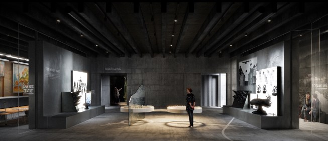 In the heart of the exhibition is a scale model of the
impressive underground bunker.