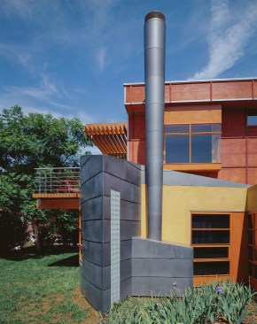 Franklin D. Israel (American, 1945-96). Goldberg-Bean house, Los Angeles, 1991, fireplace. Photo by Tom Bonner.