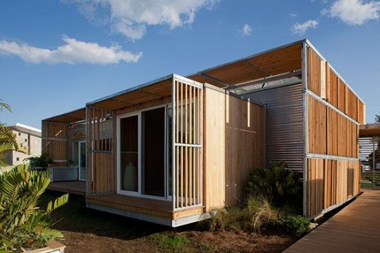 Team Florida: The University of South Florida, Florida State University, The University of Central Florida, and The University of Florida  FLeX House  Team website: www.flexhouse.org The FLeX House design incorporates separate patios along the north fa&ccedil;ade that are shaded by a series of fixed and individually operable cypress louvers.