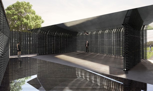 Serpentine Pavilion 2018 Designed by Frida Escobedo, Taller de Arquitectura, Design Rendering, Interior View 