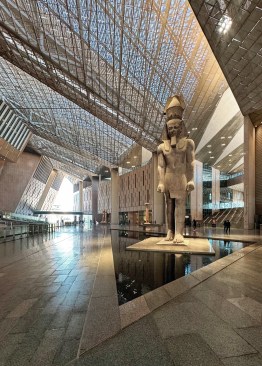 View of the main atrium with a statue of Ramses II.