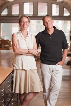 Lisa Gray and Alan Organschi converted a downtown New Haven warehouse 
into their 6,500-square-foot headquarters, including a workshop.
