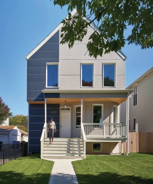 The Yannell PHIUS+ House by HPZS is the first single-family passive house renovation in the Midwest, serving as a case study for the importance and potential of retrofitting historic structures.