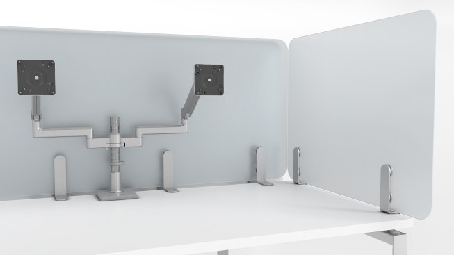 Humanscale WellGuard frosted separation panels