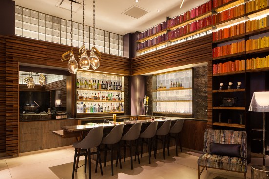 The bar area