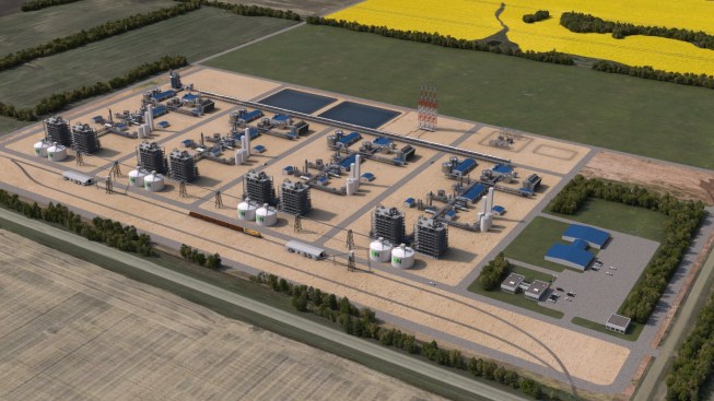 A rendering of one of Hydrogen Naturally's proposed hubs.
