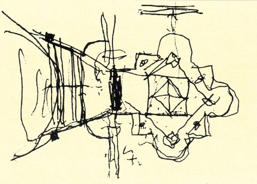 Louvre pyramid drawing
