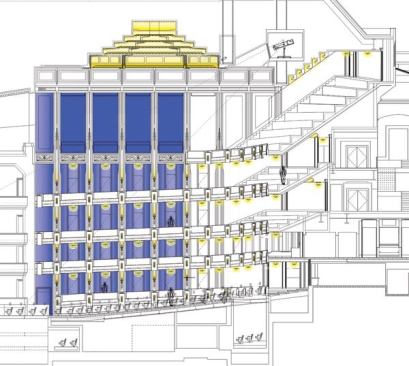 Longitudinal Section through Reynolds Hall