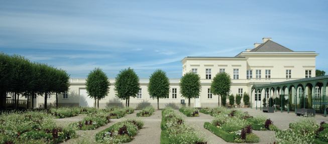 Schloss Herrenhausen is surrounded by many types of gardens, including this arrangement of fig trees and flower beds, which was restored to its original design by landscape architecture firm Hager Partner in time for the Expo 2000 world’s fair. 