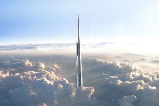 The Kingdom Tower in Jeddah, Saudi Arabia, will rise more than 3,300 feet into the air.