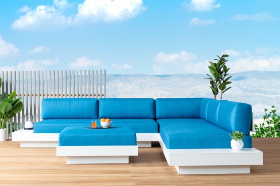 Platform One Sofa with Table, by Loll Designs