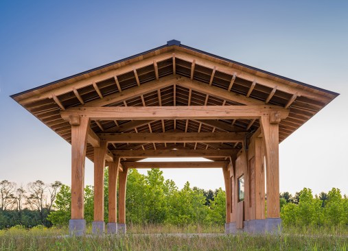 Notre Dame LEEF Pavilion, St. Patrick's County Park, Buccellato Design (Photo by Matt Cashore)