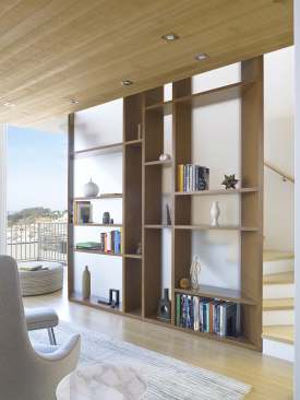 This wall doubles as a shelf.
