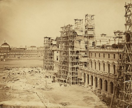 The north wing of the New Louvre under construction 1849