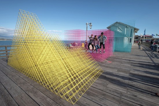 Created by Molly Hunker and Greg Corso, Runaway (2017) is a mobile pavilion for the Museum of Contemporary Art, Santa Barbara in Santa Barbara, Calif.
