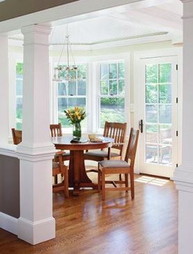 The addition includes a breakfast nook lined with Pella Corp. windows (pella.com), which admit plenty of natural light.