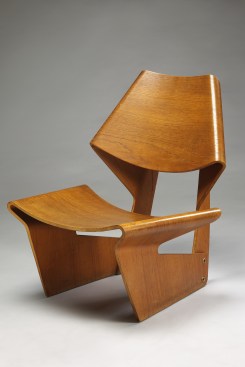 Moulded plywood chair designed by Grete Jalk, 1963.